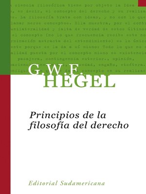 cover image of Principios de la filosofía del derecho